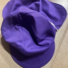カラー帽子 ムラサキ
