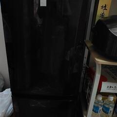 2ドア冷蔵庫　ブラック　