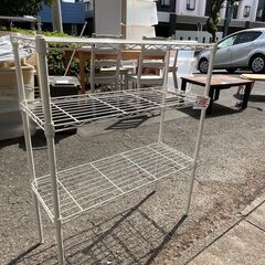 リサイクルショップどりーむ天保山店　No14445　メタルラック　スチールラック　オシャレホワイト　の画像
