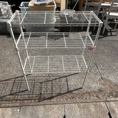 リサイクルショップどりーむ天保山店　No14445　メタルラック　スチールラック　オシャレホワイト　の画像