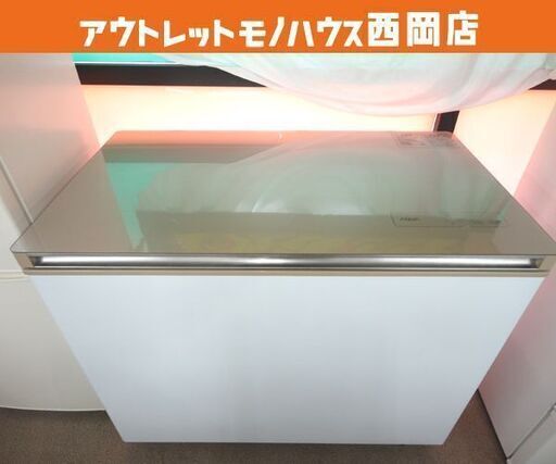 西岡店 冷凍庫 270L 上開きタイプ アクア 2021年製 AQF-GF27CJ 1ドア ファン式 ガラストップテーブル タッチパネル 大型家電