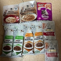 (受け渡し者決定済み！)猫のキャットフードとパウチ譲ります！