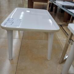 ★ジモティ割あり★  ミニテーブル 白 H60×D40×W29.5 クリーニング済み OJ5896の画像