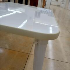 ★ジモティ割あり★  ミニテーブル 白 H60×D40×W29.5 クリーニング済み OJ5896の画像