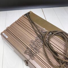 (O-2503BL10)◆ニチベイ◆ウッドブラインド◆W1280mm×H1700mm◆ブラウン◆左操作◆の画像