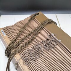 (O-2503BL12)◆ニチベイ◆ウッドブラインド◆W1370mm×H1700mm◆ブラウン◆左操作◆の画像