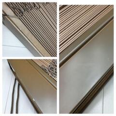 (O-2503BL12)◆ニチベイ◆ウッドブラインド◆W1370mm×H1700mm◆ブラウン◆左操作◆の画像