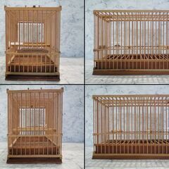 メジロ籠 鳥籠 鳥かご 竹籠【中古】JN9047HONの画像