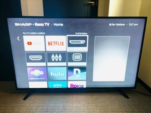 難ありSHARP 55型 4Kチューナーレステレビ 2018米国購入LC-55LBU591U