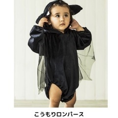 ベビー服　ハロウィン　コスプレ　デビル　こうもりロンパース　子供服　80サイズ　90サイズの画像