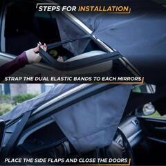 車用 フロントガラス 雪除けカバー 遮熱 防塵 汚れ防止 ポリエステルの画像