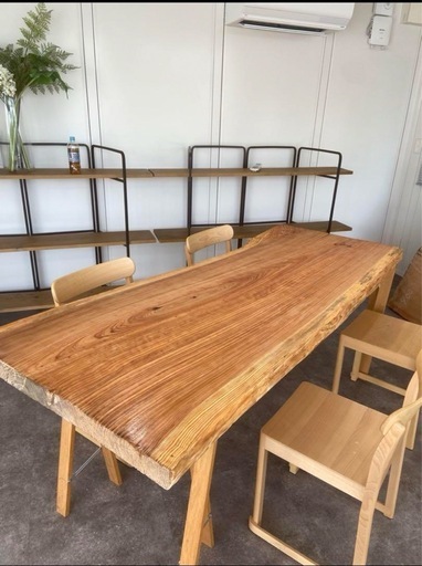 (赤字販売) 日光杉　一枚板　ダイニングテーブル　新品／未使用
