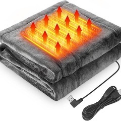新品⭐️洗える　高級 電気毛布 電気ひざ掛け USB フランネル...