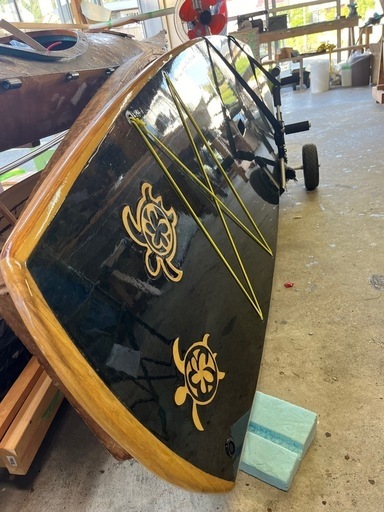 木製手作りサップ、フィン付き、値引き