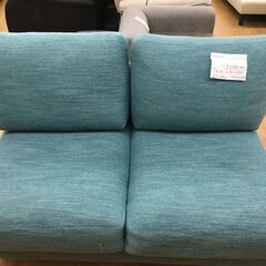 ★ジモティ割あり★  2人掛けソファ ブルーグリーン W120×D75×H80 クリーニング済み SJ7177