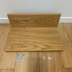 L字　ウォールシェルフ　ラック　壁掛け　棚　石膏ボード　木製　40cm