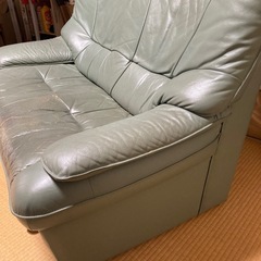 2人掛け　本革ソファの画像