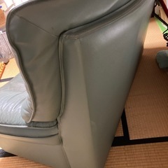 2人掛け　本革ソファの画像