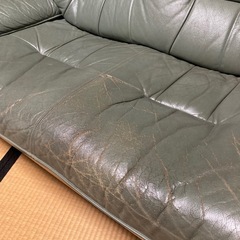 2人掛け　本革ソファの画像