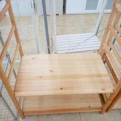 ★ジモティ割あり★  ハンガーラック ブラウン H86×D50×W75.5 クリーニング済み OJ5916の画像