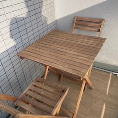 ベランダ・テラス・ガーデン机＆椅子の画像