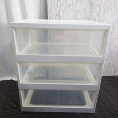 ★未使用品★ アイリスオーヤマ 3段 チェスト W-543 収納ボックス 収納ケース 衣装ケース タンスの画像