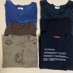 【お渡し済】半袖シャツL 6枚セットダーク系9242