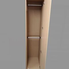 新札幌 ニトリ ワードローブ アーデル 洋服ダンス ライトブラウン系 幅400mm×奥行578mm×高さ1854mm No.2812の画像