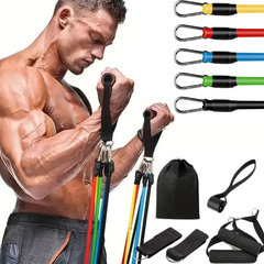 トレーニングチューブセット ハンドル付き 収納バッグ付き