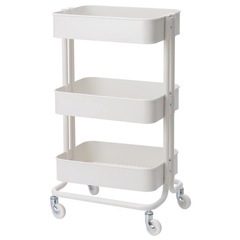 [新品未使用] IKEA ロースコグ ワゴン 白 おまけ付き