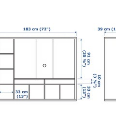 【値下げ中】IKEA テレビ収納ユニットの画像