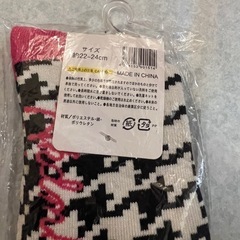 ツイード　千鳥柄　ハイソックスの画像
