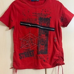 スカル　ドクロ　ジップ　Tシャツ