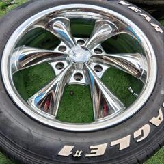 ハイエース200系　17インチアルミホイール　グットイヤーナスカータイヤ　215/60R17 ホワイトレターの画像
