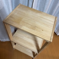 ニトリ製　木製ラック　2段　棚板可動　の画像
