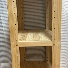ニトリ製　木製ラック　2段　棚板可動　の画像