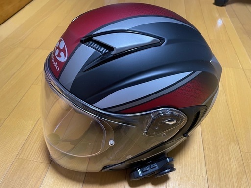 オージーケーカブトバイクヘルメット ジェット EXCEED フラットブラック (サイズ:M)