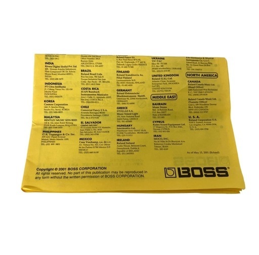 BOSS DS-1 ディストーションペダル 箱 説明書付き BOSS DS-1 ディストーションペダル 箱 マニュアルあり