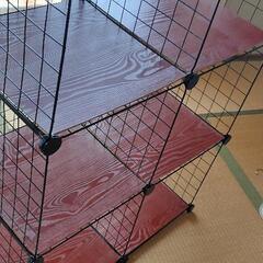 ワイヤーネット 組み立て 棚 棚板付の画像