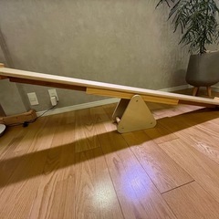 ②遊具　おもちゃ　知育玩具　木製　シーソー/平均台/ベンチ　の画像