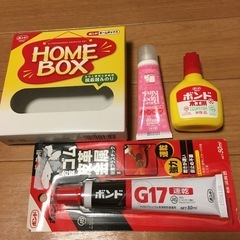 木工用ボンド，ゴム皮製品，金属ボンド，紙用のり