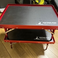 キャンプ　キャプテンスタッグ CAPTAIN STAG JアルミFDトレーT45×30Type2 UC-0559 トレー型コンパクトテーブルの画像
