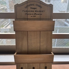 壁掛けウォールラック　壁掛け小物入れ　キーフックの画像