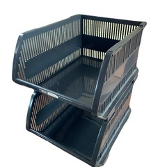 スタッキングバスケット黒