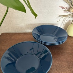 値下げ！Iittala ティーマ ボウル 21cm ヴィンテージブルー 4枚セットの画像