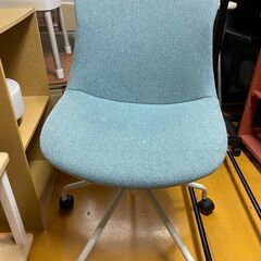 デスクチェア　デニムカラー　昇降式