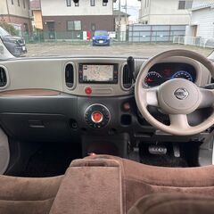 H21年式　キューブ　15G　ガラスルーフ　純正ナビ　前後ドラレコ　ETC　スマートキー！の画像
