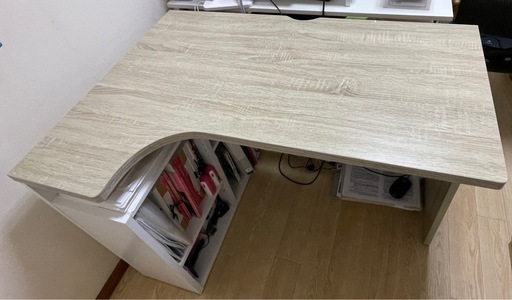 【取引中です】LOWYA 収納付きデスク ホワイト オーク