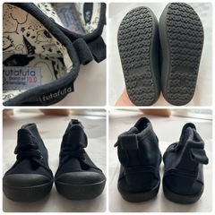 15.0 キッズ　スニーカー　フォーマルシューズ　女の子　ブラックの画像