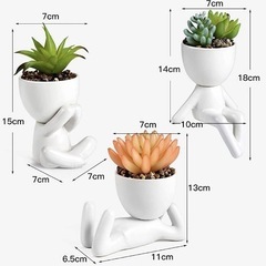 フェイクグリーン多肉植物3個セット  新品未使用品  箱入りの画像